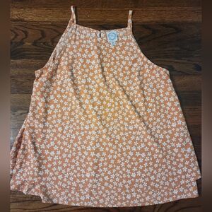 Orange Flowy Tank